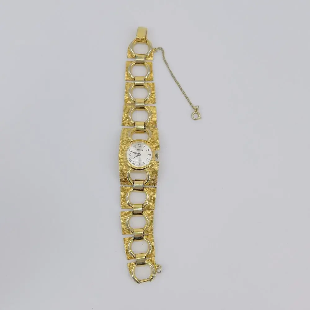 Rhapsody Royale Manual Wind Working Ladies Vintage Watch  Gold Tone